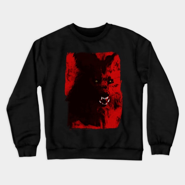 Howling Werewolf T-Shirt Crewneck Sweatshirt by Viergacht